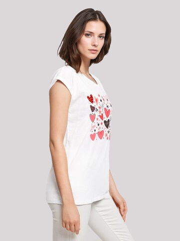 T-shirt 'Cute Herzen Variety Valentinstag' F4NT4STIC en blanc