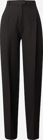 HUGO - Loosefit Pantalón de pinzas 'Hasabu' en negro: frente