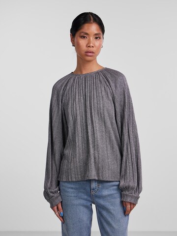 PIECES Blouse 'Dalilah' in Grey: front