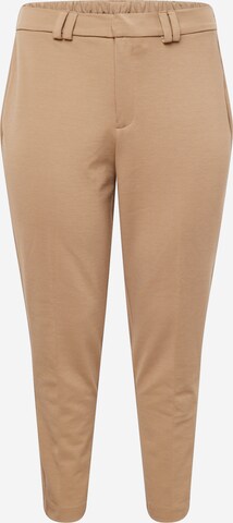 ONLY Carmakoma Regular Pleated Pants 'PEACH' in Brown: front