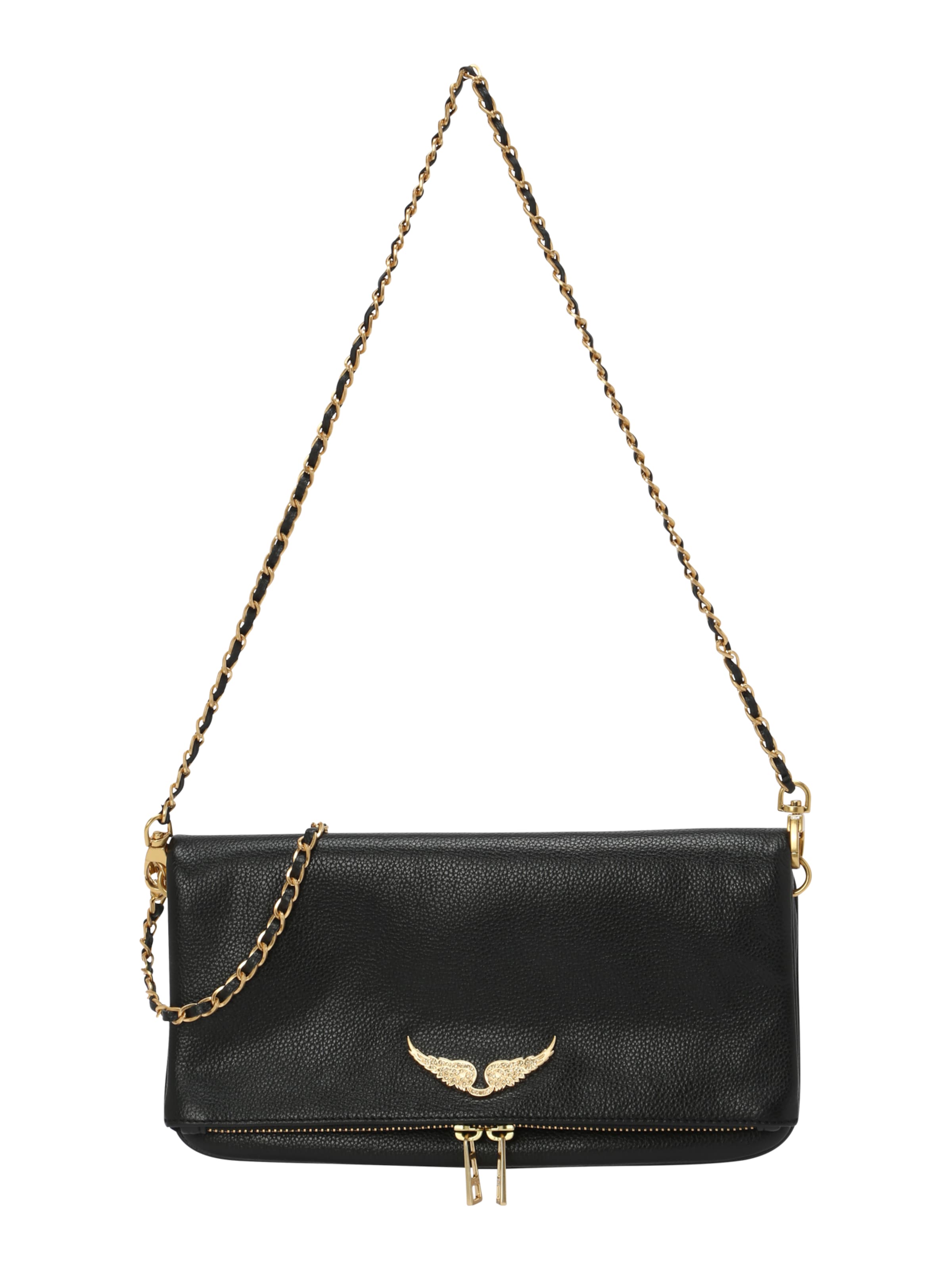 melns Zadig & Voltaire "Clutch" stila somiņa 'ROCK': no priekšpuses