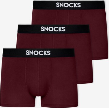 SNOCKS Boxer shorts in Red: front