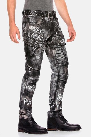CIPO & BAXX Regular Jeans in Zwart: voorkant