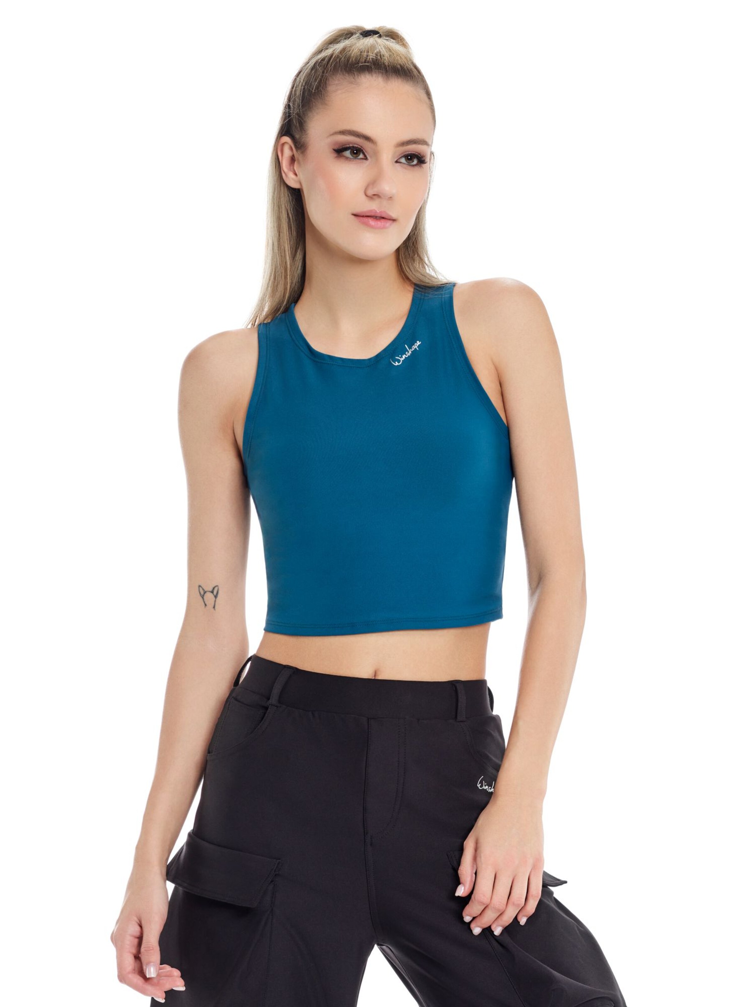 Winshape Sporditopp 'AET136C', värv roheline: eest vaates