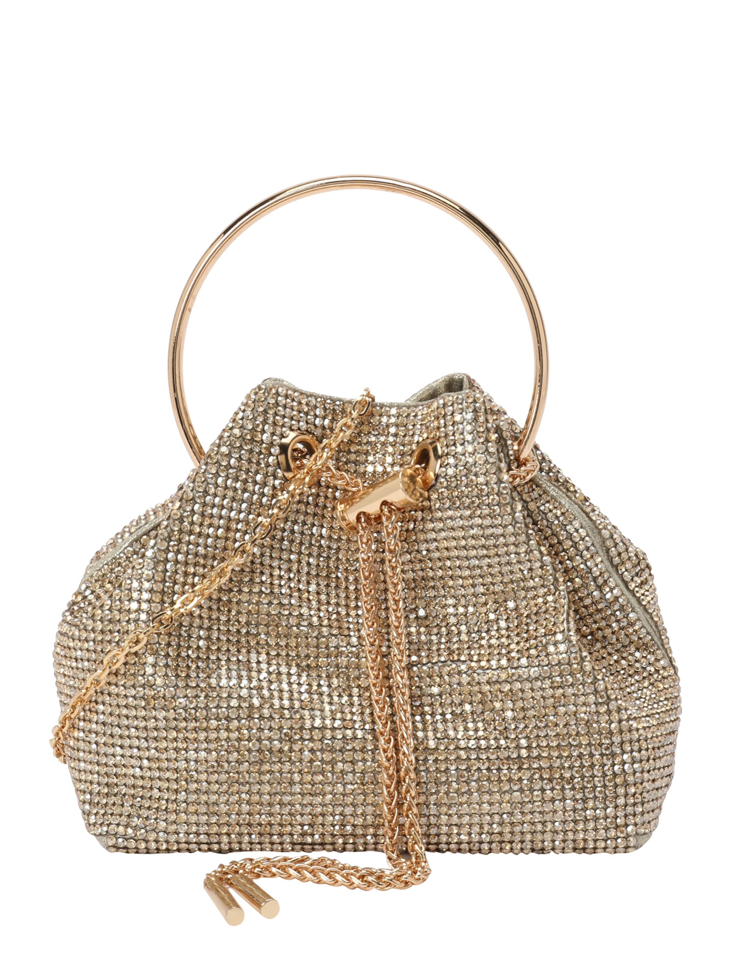 Poche ventrale mascara en or : devant