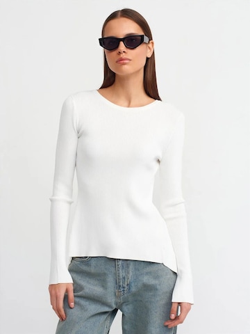 Dilvin - Pullover em branco: frente