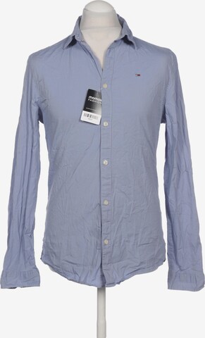 Tommy Jeans Button Up Shirt in L in Blue: front