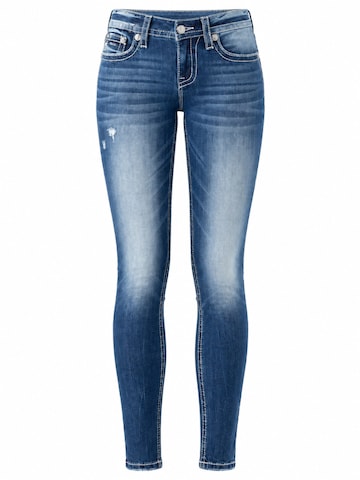 Miss Me Skinny Jeans 'Coral Flower Leaves Jeans' in Blau: Vorderseite