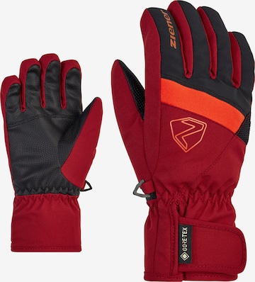 ZIENER Athletic Gloves 'LEIF GTX' in Red: front
