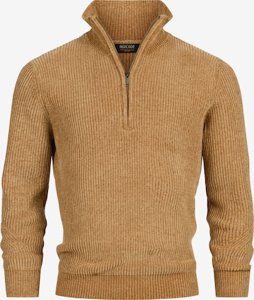 INDICODE JEANS Sweater 'INHunch' in Beige: front