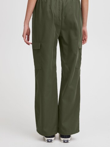 ICHI Wide leg Trousers 'Kecia' in Green