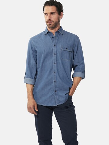 BABISTA Regular fit Button Up Shirt 'Olar' in Blue