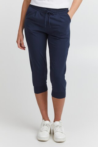 Oxmo Tapered Chino Pants 'Odda' in Blue: front