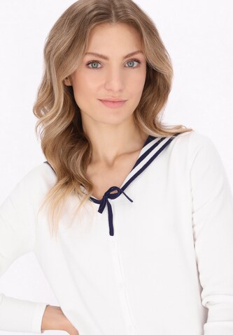 DreiMaster Maritim Gebreid vest 'Classic Look' in Wit