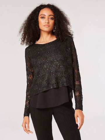Apricot Top in Black: front