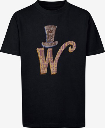 ABSOLUTE CULT T-Shirt 'Willy Wonka' in Schwarz: predná strana