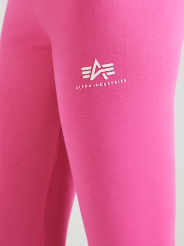 ALPHA INDUSTRIES Skinny Leggings 'Basic' in Pink