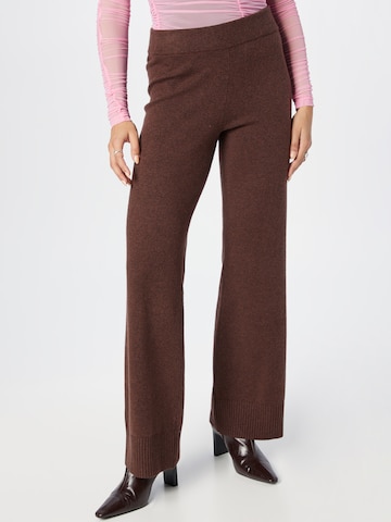 Wide Leg Pantalon GAP en marron : devant