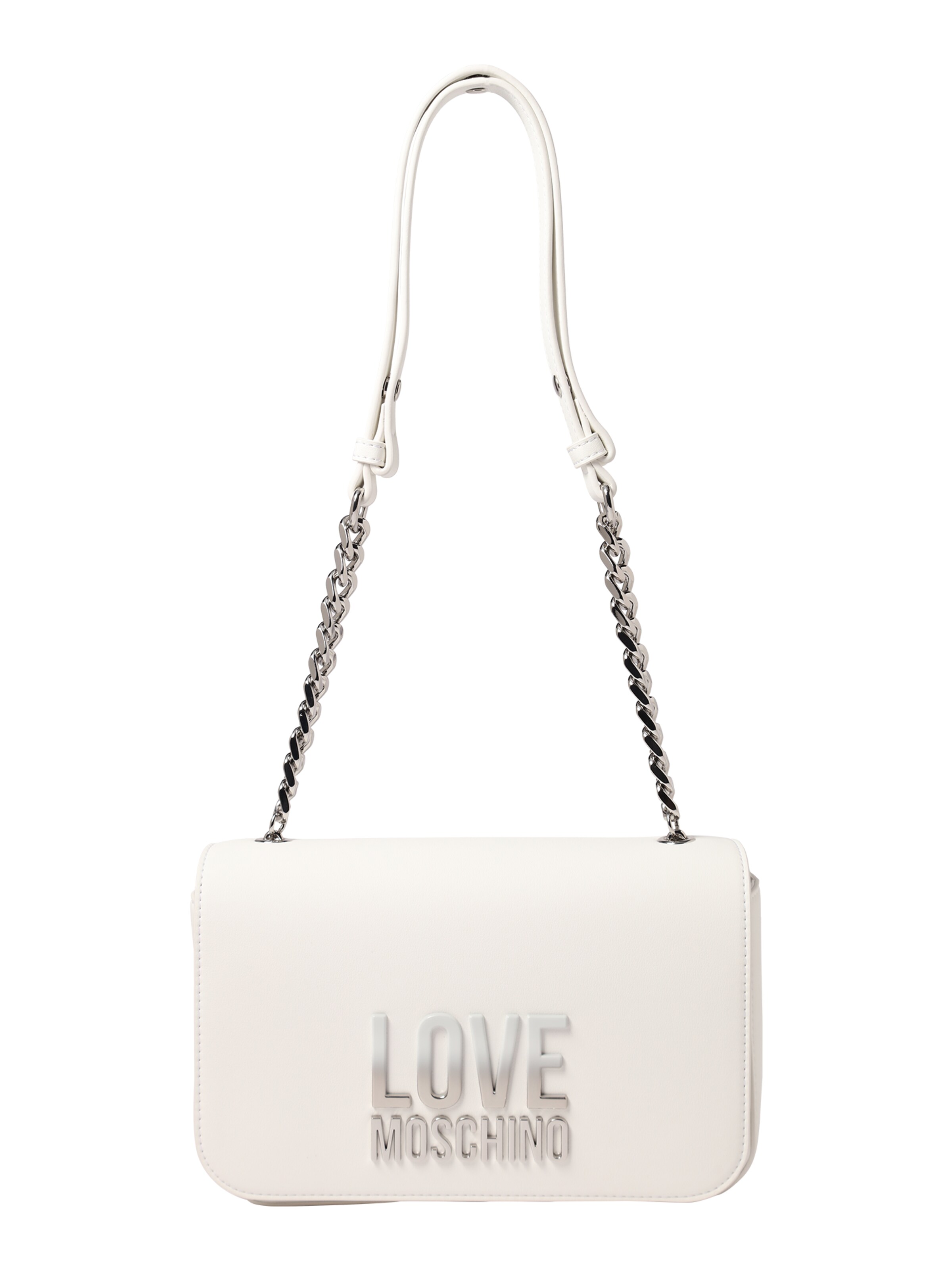 Borsa a tracolla di Love Moschino in bianco: frontale