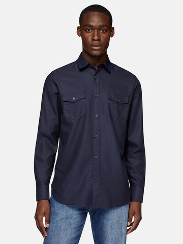 Boggi Milano Regular fit Button Up Shirt in Blue: front