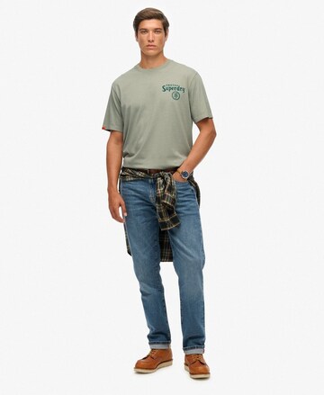 T-Shirt 'Tokyo Narrative' Superdry en gris