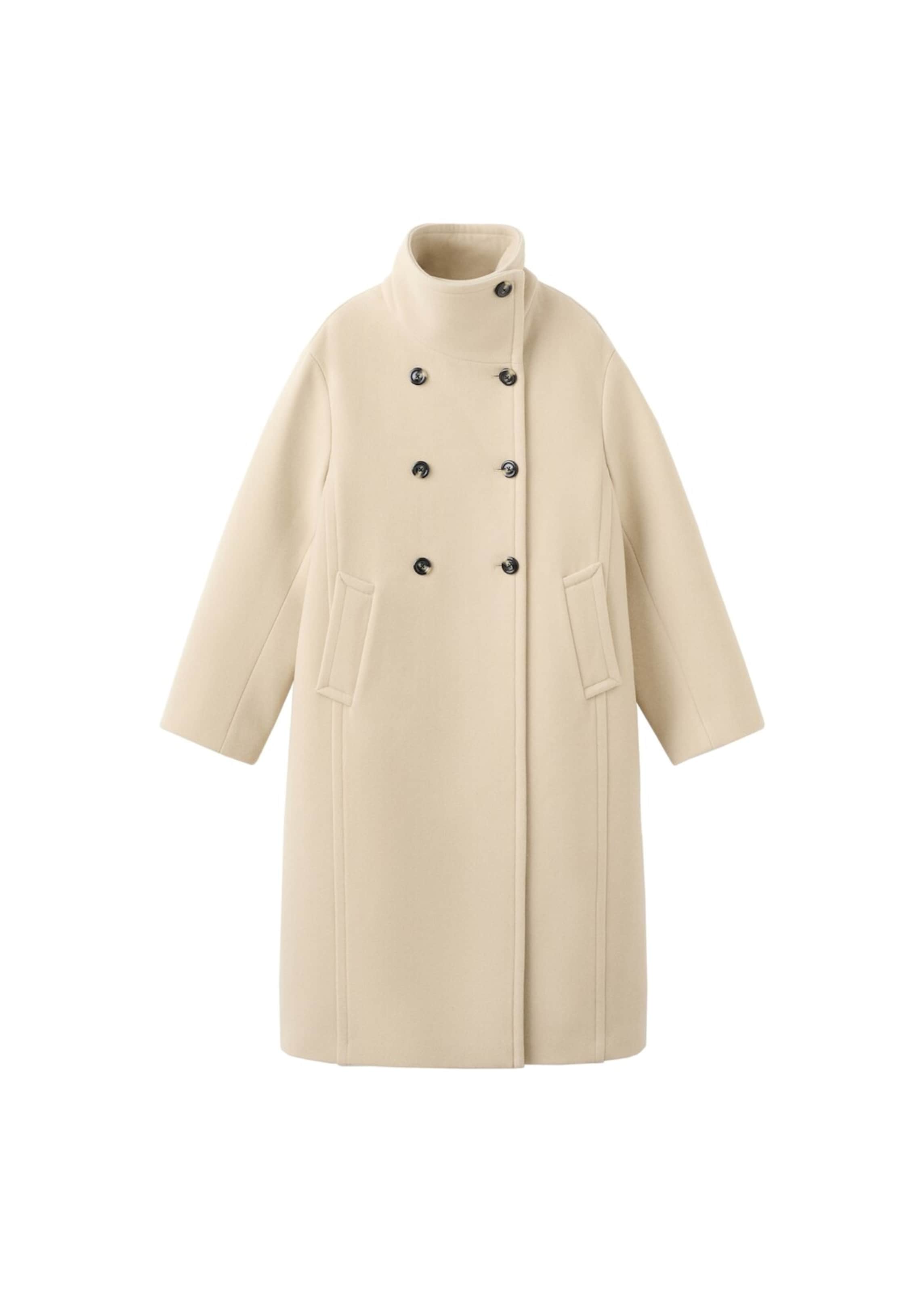 MANGO Between-Seasons Coat 'Marea' in Beige: front