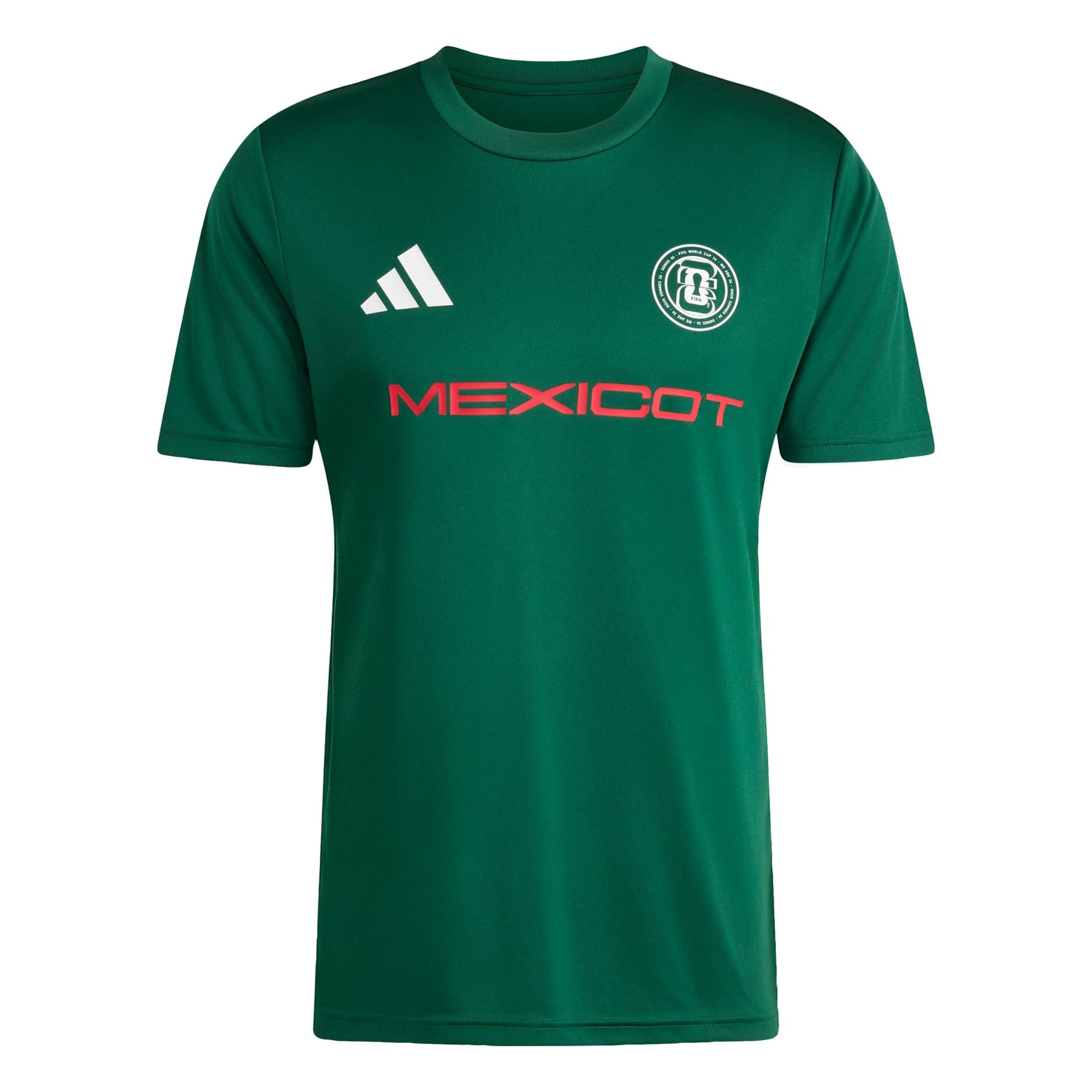 ADIDAS PERFORMANCE Maillot 'FIFA Fussball-Weltmeisterschaft 26™ Mexiko' en émeraude / rouge clair / blanc, Vue avec produit