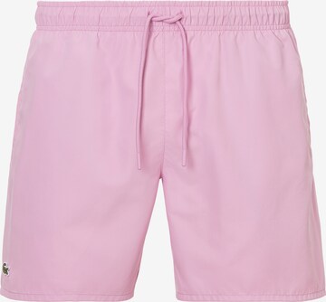 LACOSTE Board Shorts in Pink: front