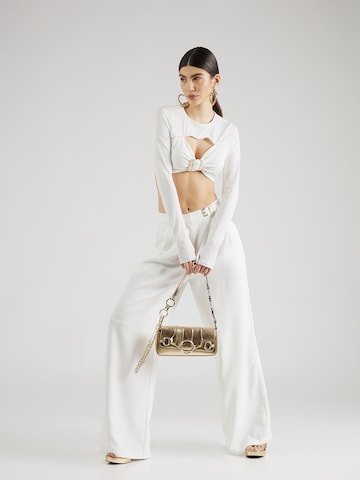 Hoermanseder x About You Loose fit Pleat-front trousers 'Gigi' in White