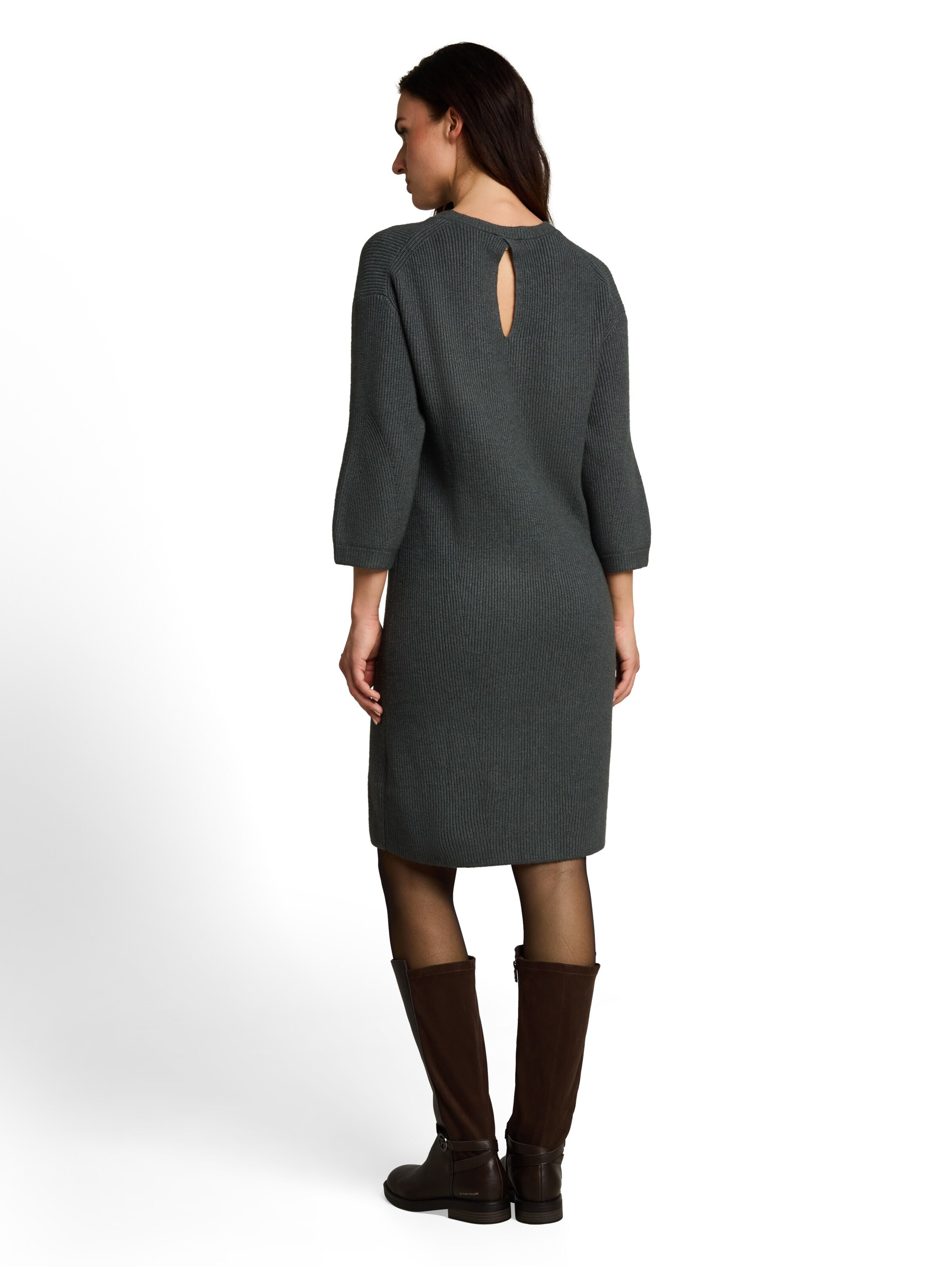 TOM TAILOR Knitted dress in Green