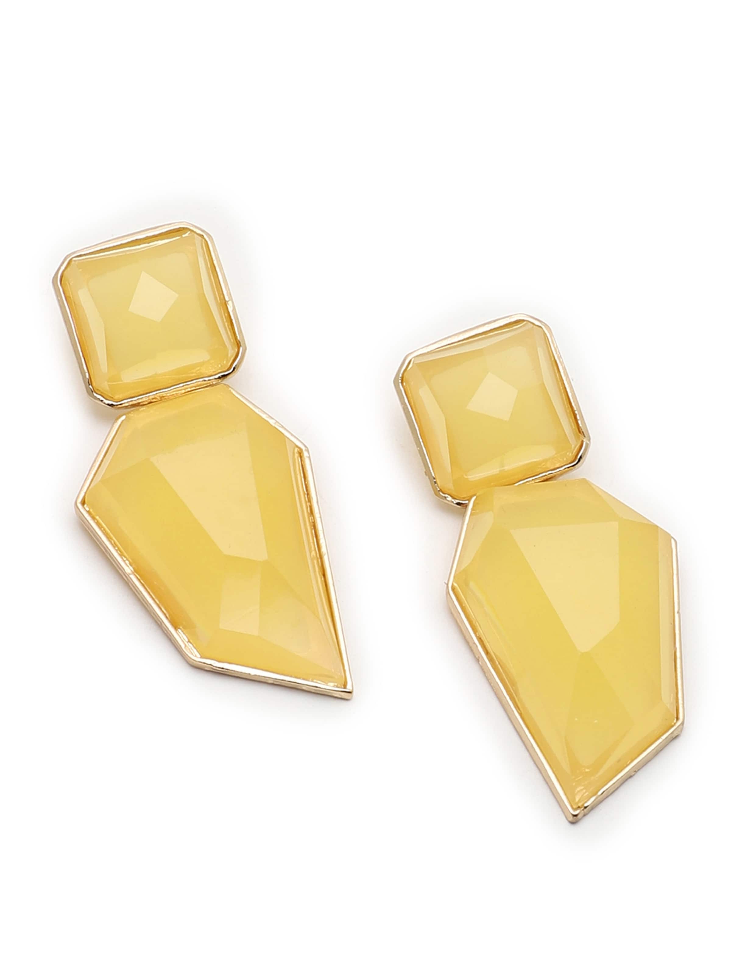 SOHI Σκουλαρίκια 'Solene' σε κίτρινο: μπροστά