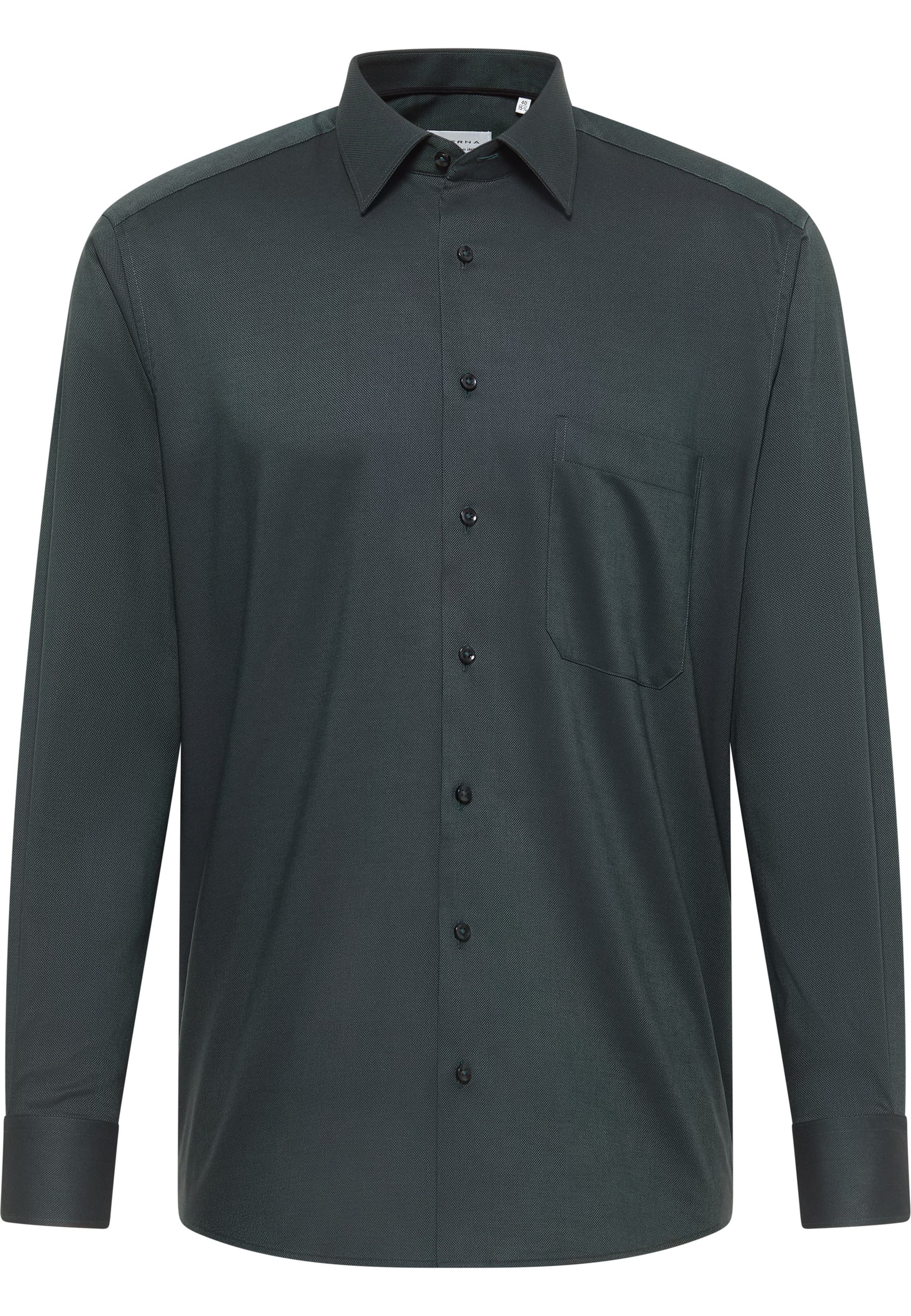 ETERNA Zakelijk overhemd in Groen: voorkant