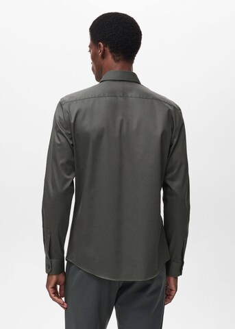 MANGO MAN Regular fit Button Up Shirt 'Palmar' in Grey