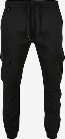 Tapered Pantaloni cargo di SOUTHPOLE in nero: frontale