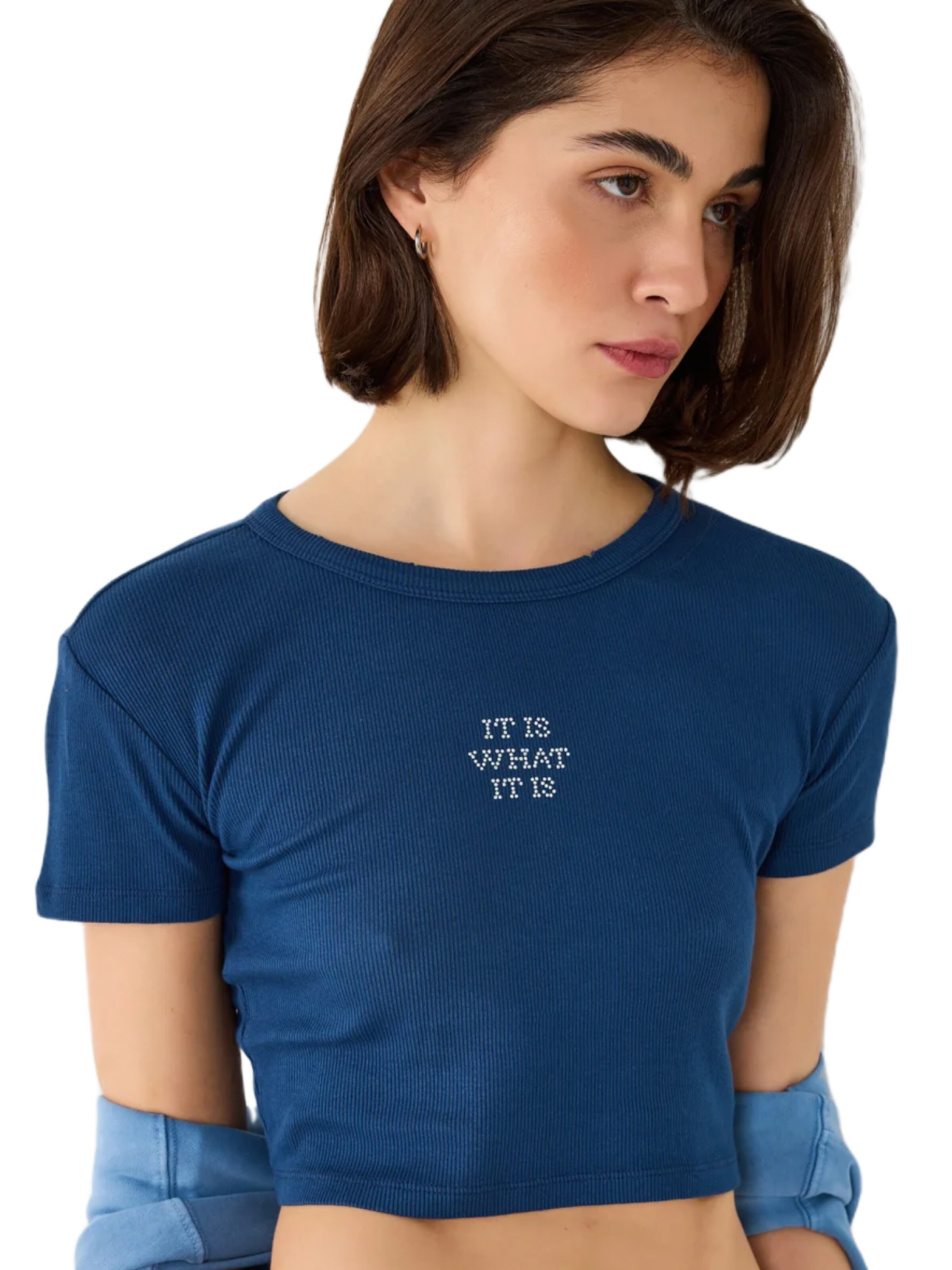 No Matter What Shirt in Blauw