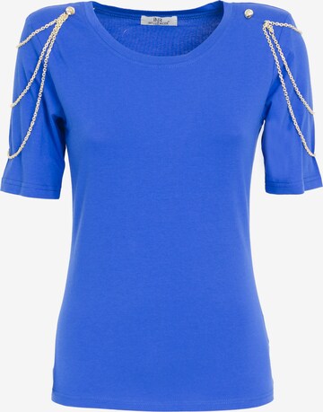 Influencer Top in Blauw: voorkant