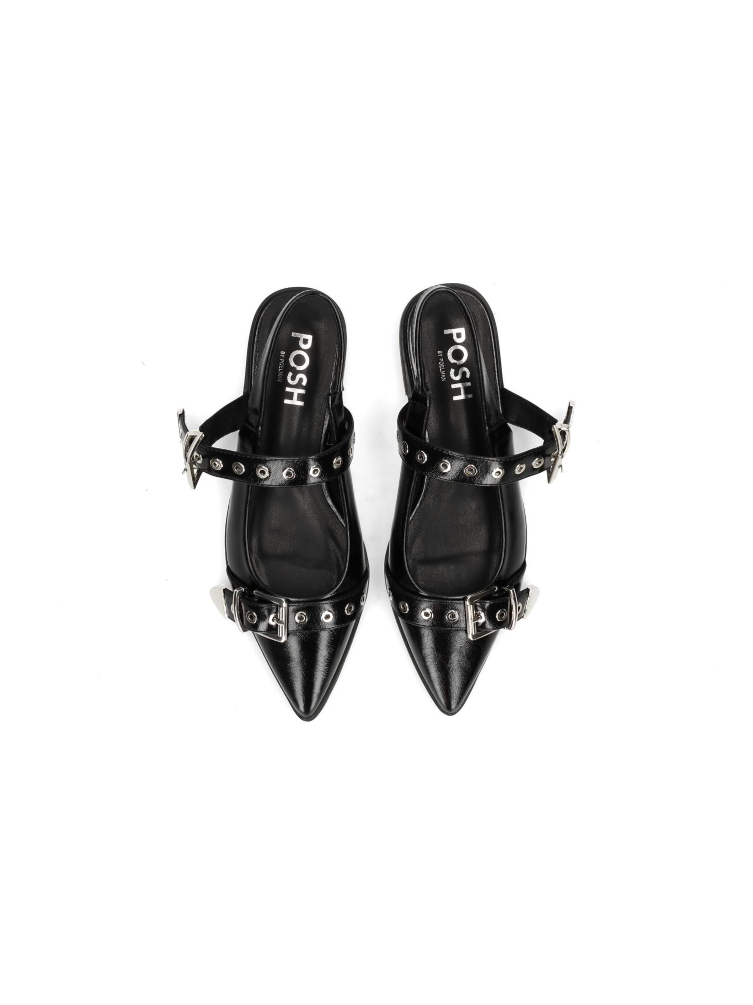 Sandales à lanières 'Julia' POSH by Poelman en noir