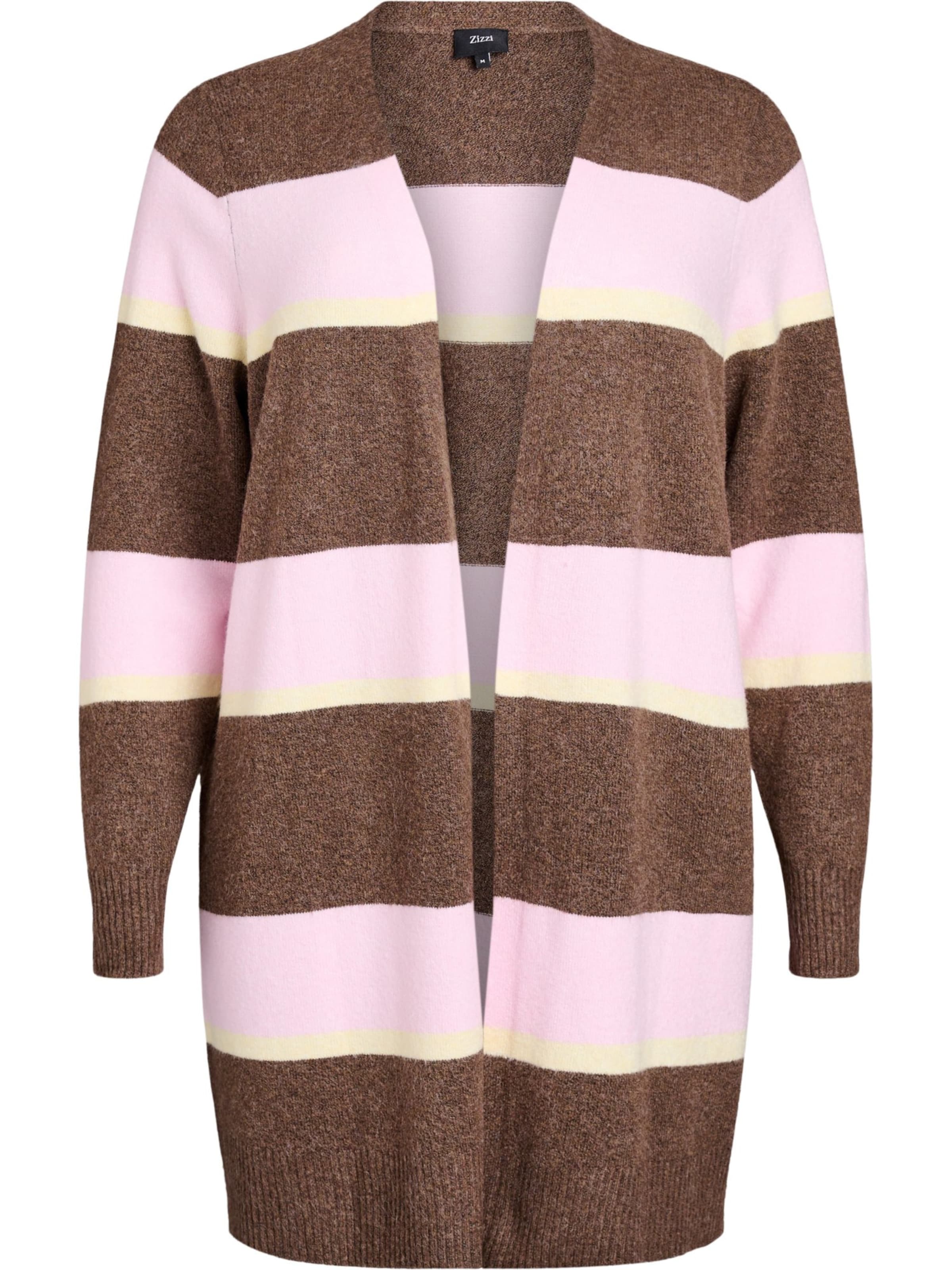 Zizzi Kardigan 'Casunny' – hnědá: přední strana
