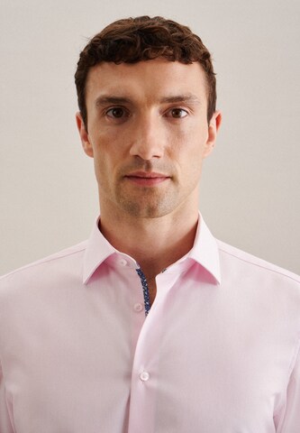 SEIDENSTICKER Slim fit Zakelijk overhemd 'SMART ESSENTIALS' in Roze