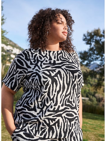 Zizzi Bluse 'Talia' i sort