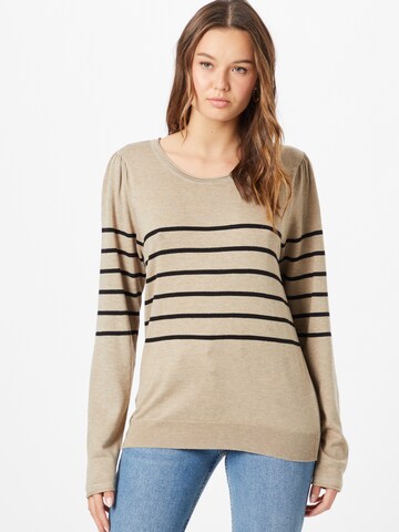 CULTURE Sweater 'Anne-Marie' in Beige: front