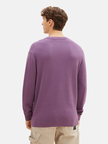 TOM TAILOR DENIM Sweater in Purple