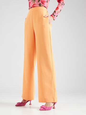 Wide Leg Pantalon 'BOSSY' PIECES en orange : devant
