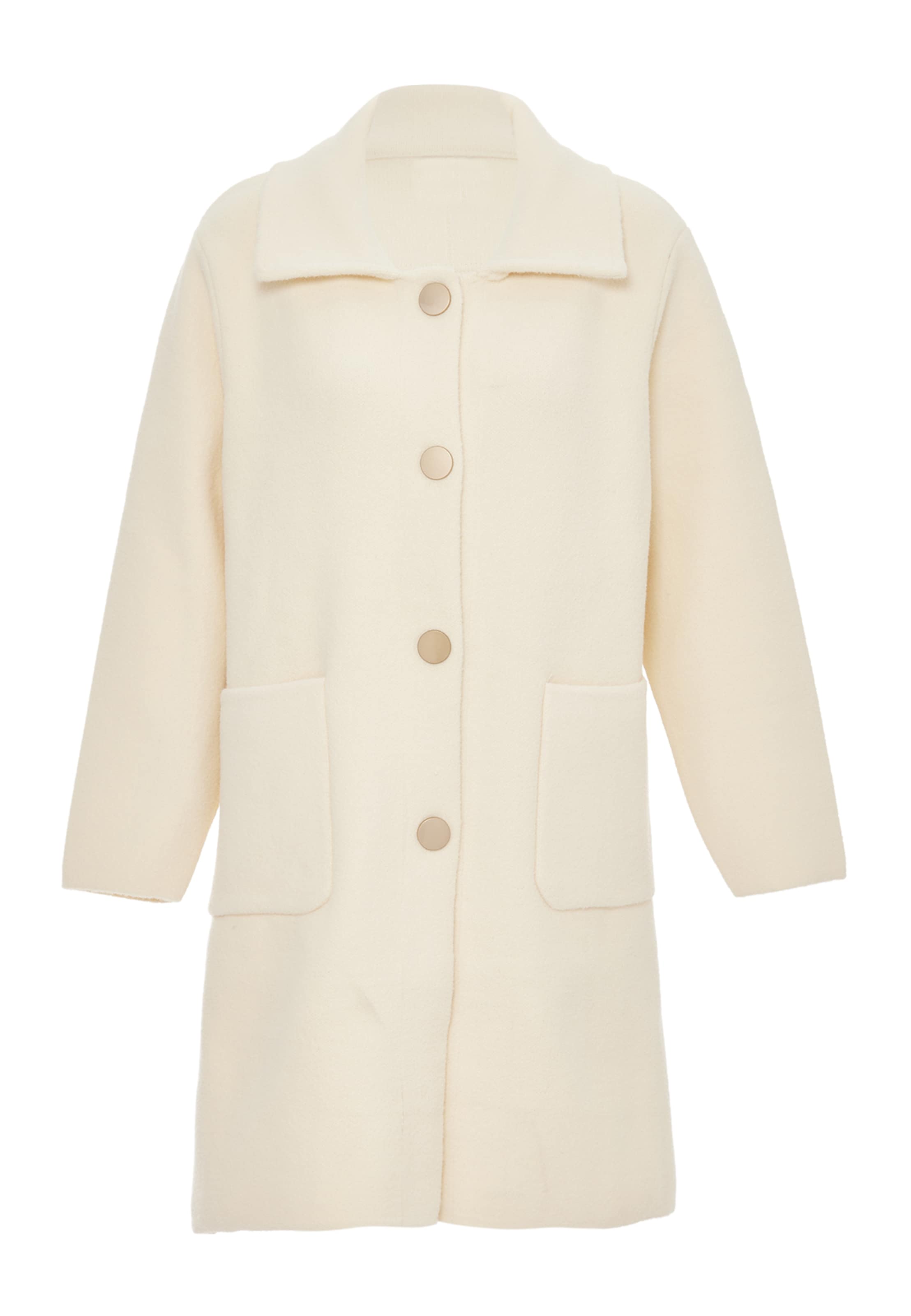 CELOCIA Gebreide mantel in Wit: voorkant