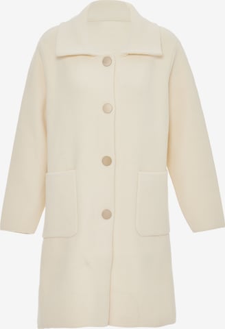 CELOCIA Gebreide mantel in Wit: voorkant