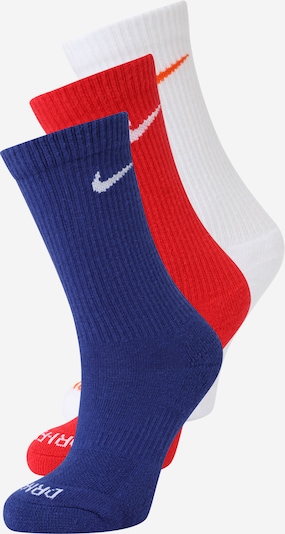 Nike Sportswear Sportske čarape 'Everyday Plus' u tamno plava / neonsko narančasta / crvena / bijela, Pregled proizvoda
