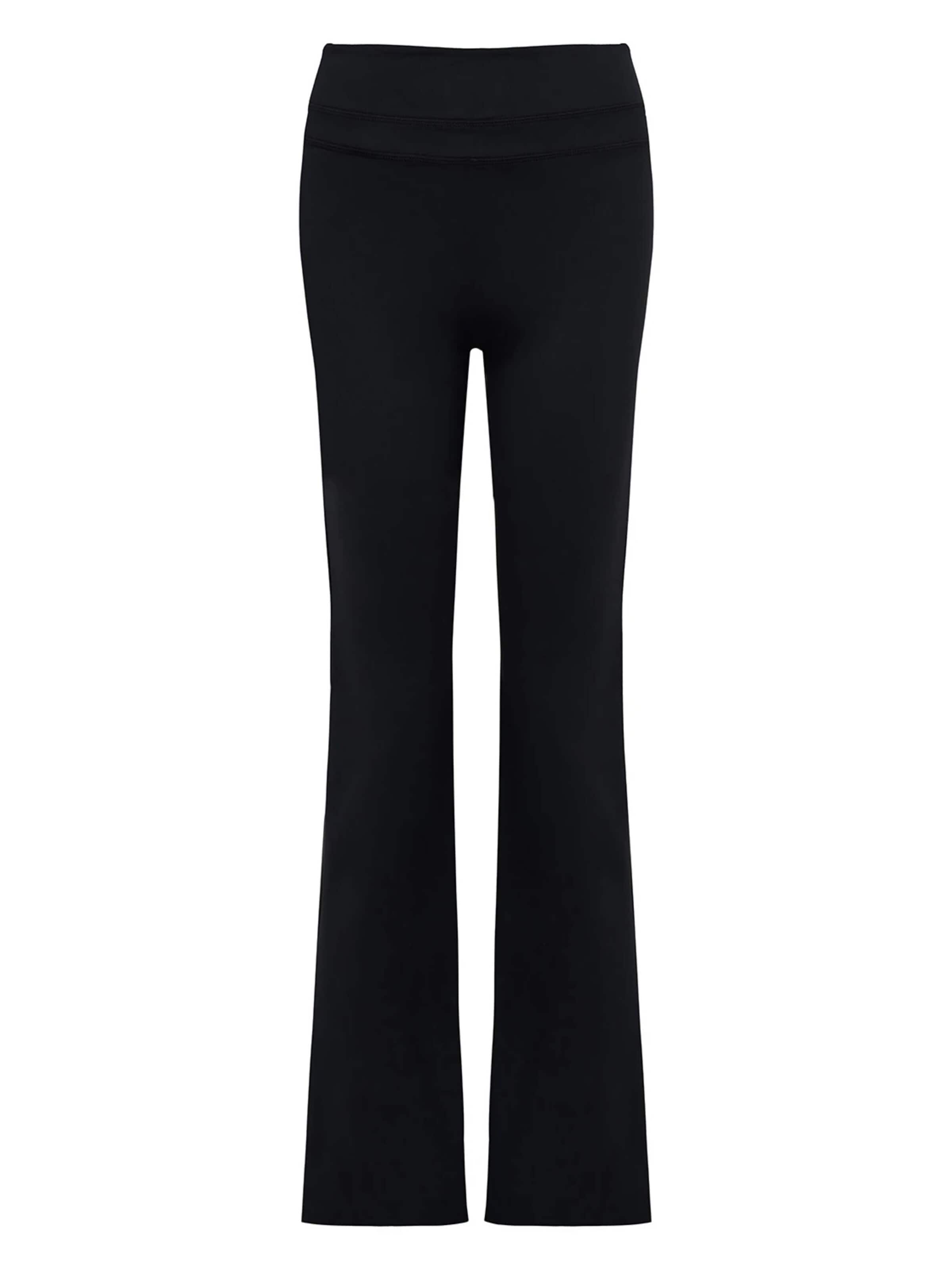 La V Flared Sportbroek 'Flared sportlegging Faye' in Zwart: voorkant