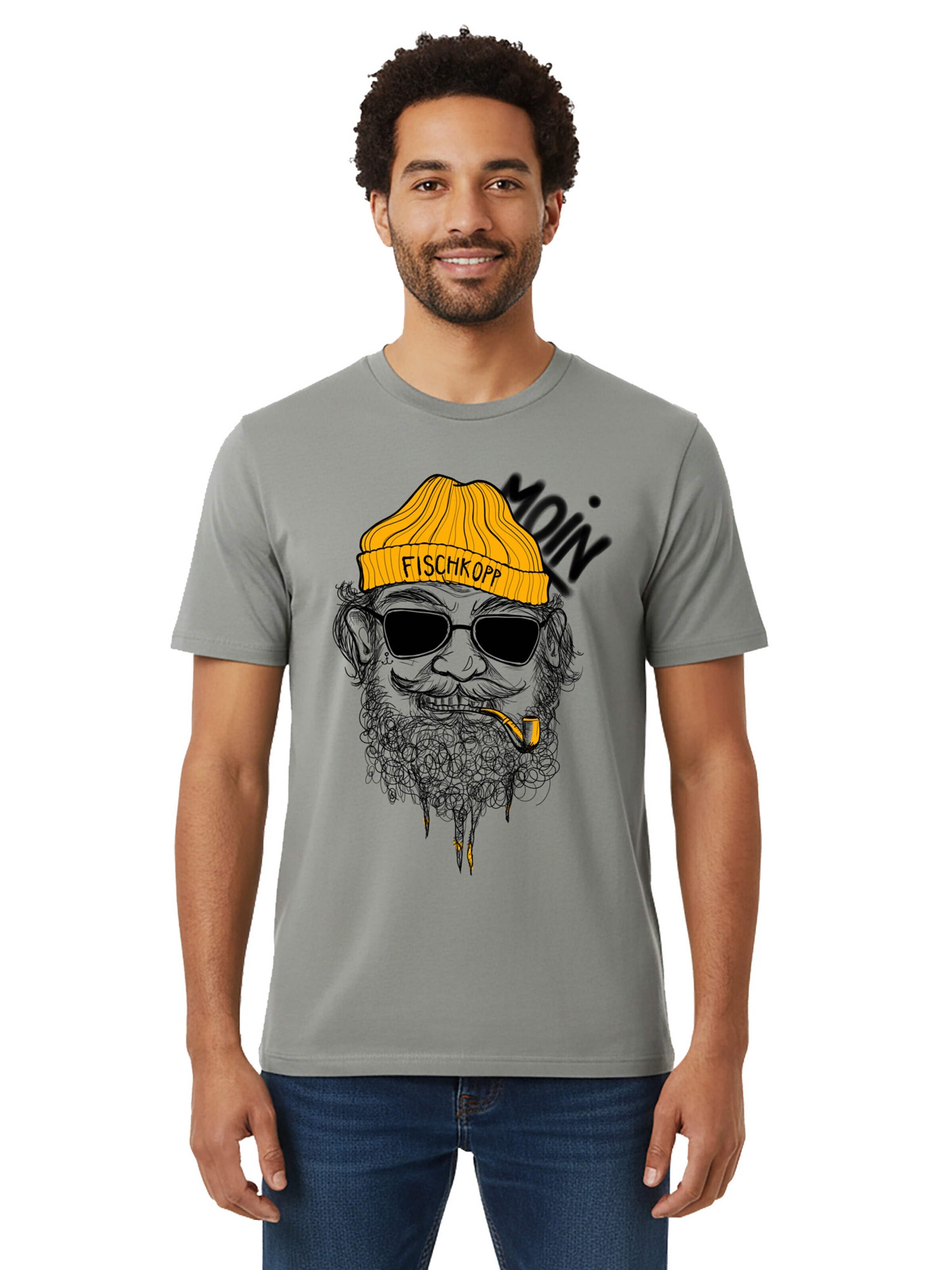 karlskopf Shirt 'FISCHKOPP' in Grey