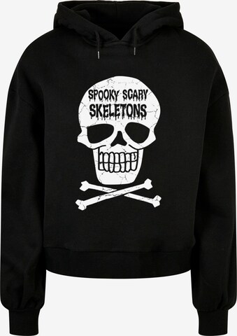 Merchcode Sweatshirt 'Spooky Scary Skeletons - Big Face' in Black: front