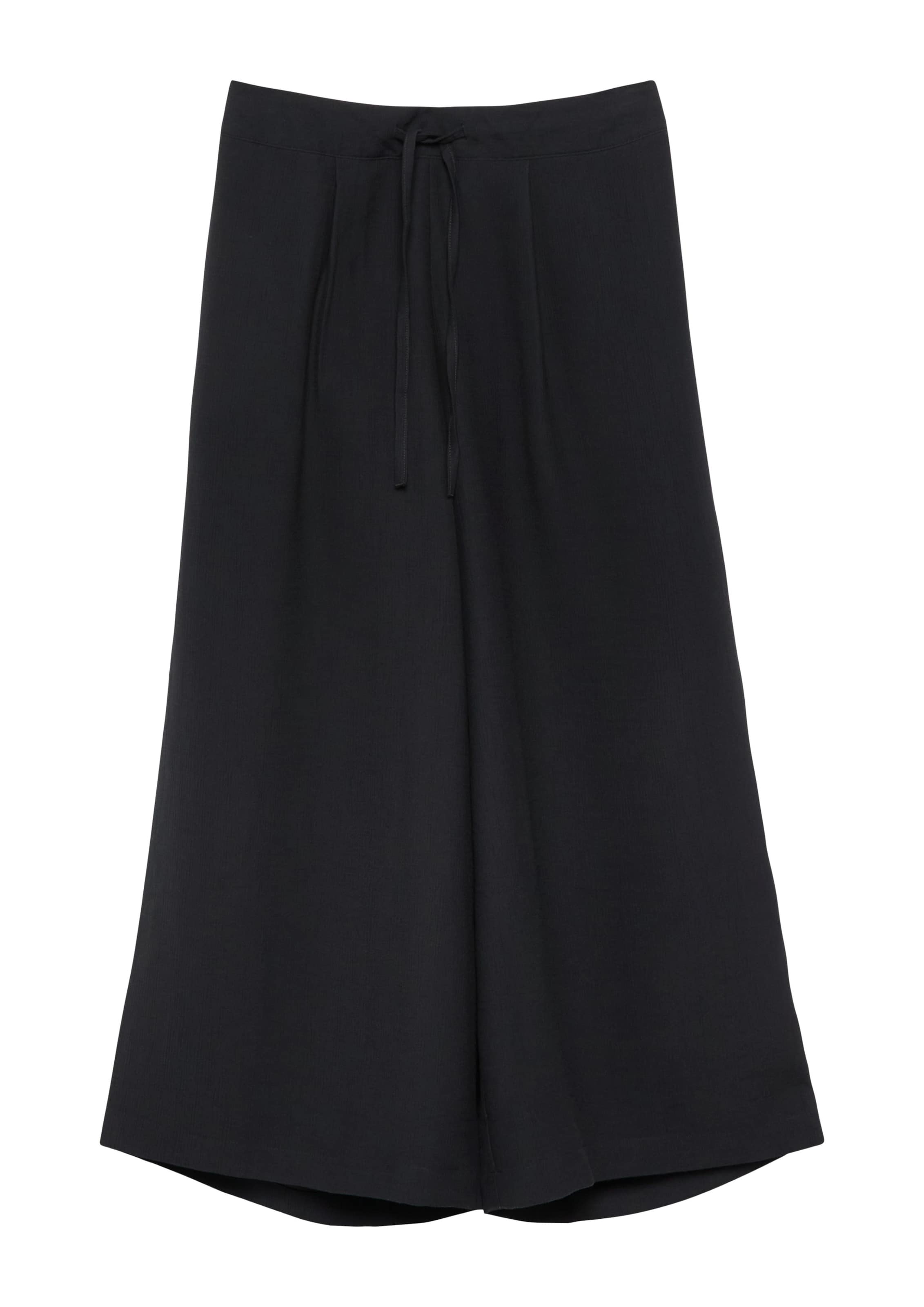 QS Wide Leg Hose in Schwarz: Vorderseite